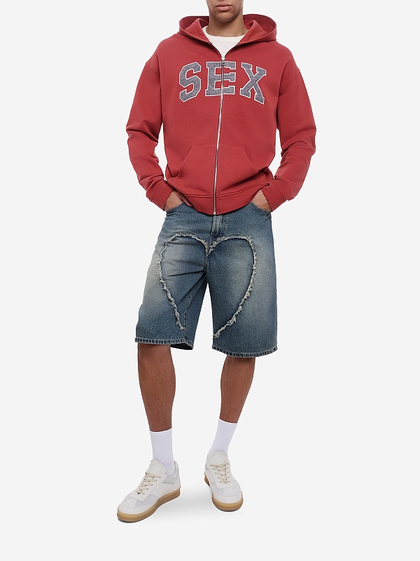 Толстовка на молнии муж Carne Bollente SS26ZH0101 Off-Red - 1
