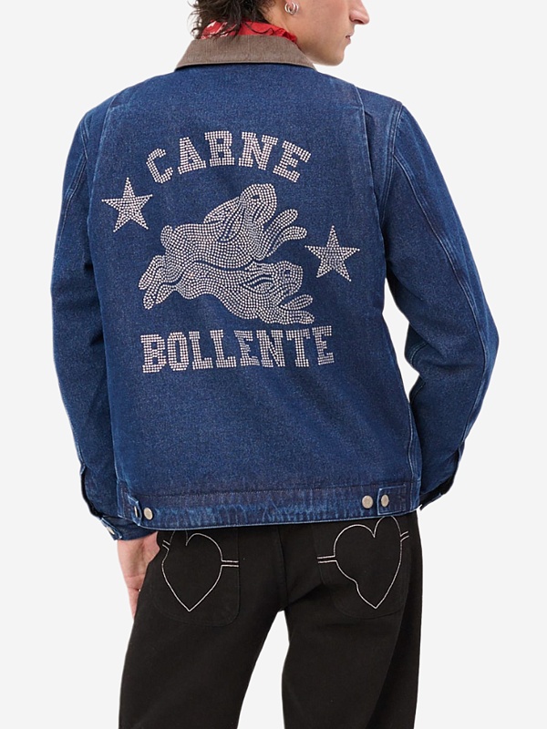 Куртка джинсовая муж Carne Bollente AW25DJK0101 Washed Blue - 2
