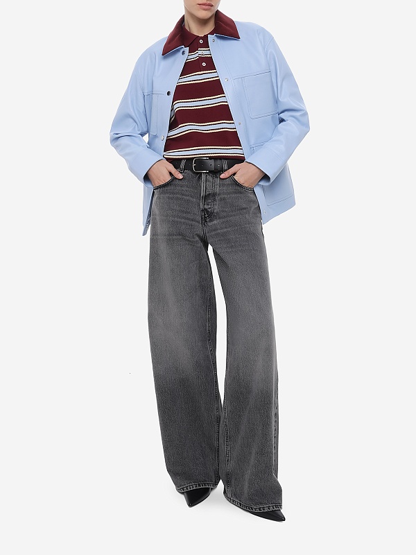 Куртка кожаная жен Burka an-2436 Голубой - 1