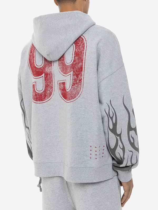 Толстовка на молнии муж Ksubi MSP25FL001 GREY - 3