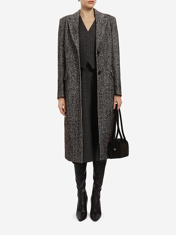 Пальто жен Officine Generale W25WCTS653 ICEDCOFFEE/ECRU - 1