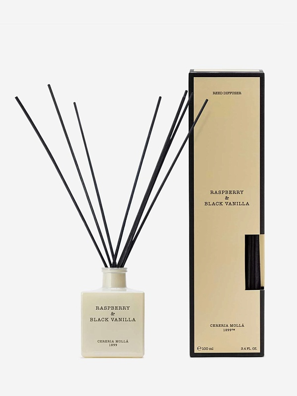 Диффузор унисекс Cereria Molla 1899 1313 Raspberry & Black Vanilla 100 мл - 1