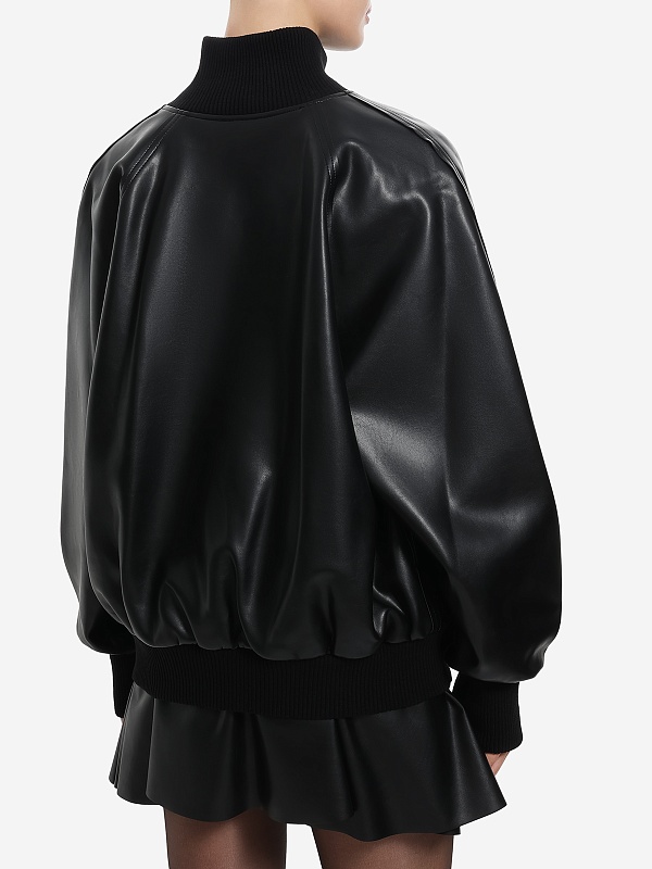 Куртка кожаная жен Norma Kamali ST3254LVR29001 BLACK - 3