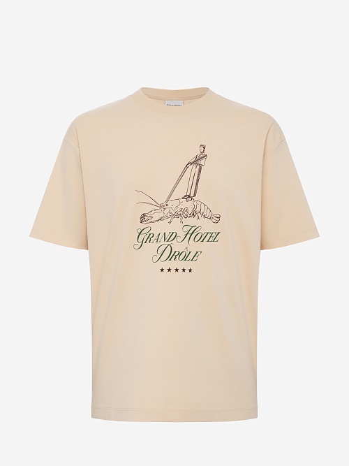 Футболка муж Drôle de Monsieur H-TS256-CO002-NBG NATURAL BEIGE - 0