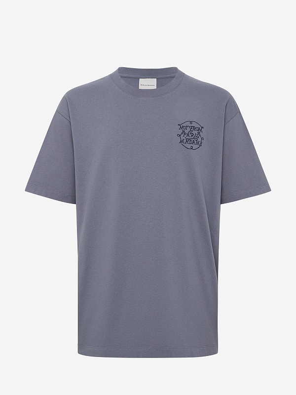 Футболка муж Drôle de Monsieur H-TS259-CO134-SLTB SLATE BLUE - 5