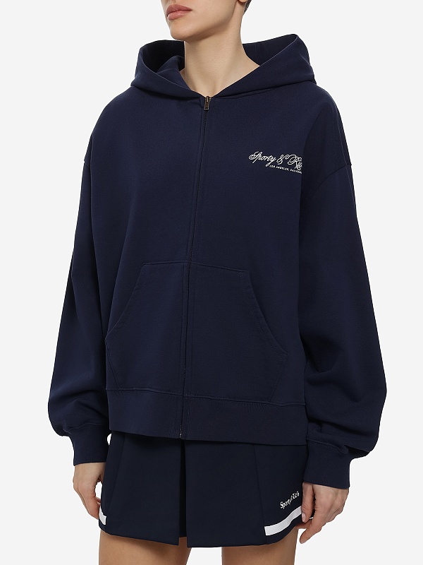 Толстовка на молнии жен Sporty & Rich ST08865264BL106 Dark Navy - 3