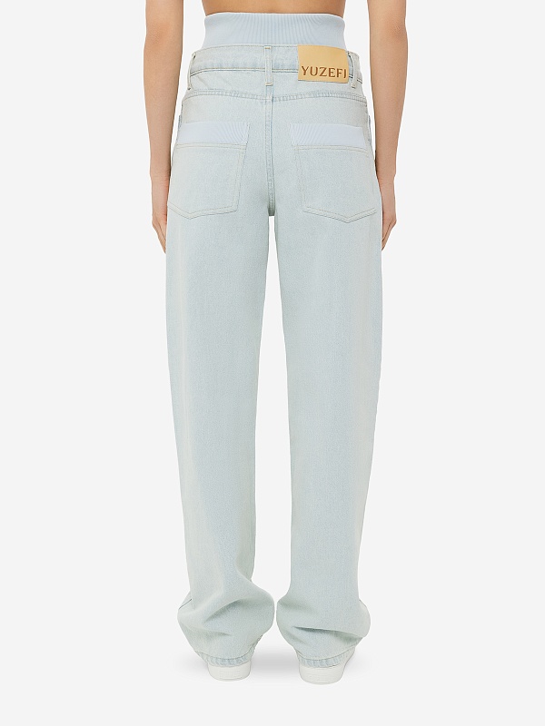 Джинсы жен Yuzefi YUZRS25-RW-TR01-43 LIGHT BLUE - 4