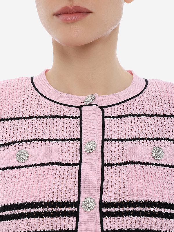 Кардиган жен Self-Portrait SS26-056C-P PINK - 5