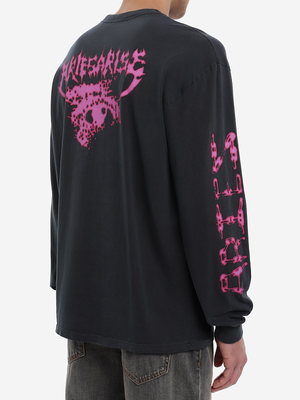 Футболка с длинным рукавом муж Aries AR6002405 BLACK - 4