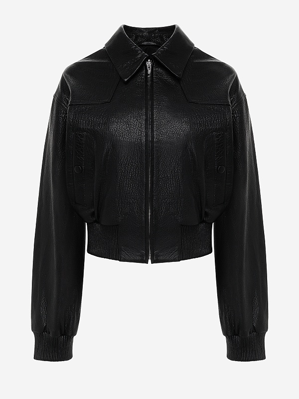 Куртка кожаная жен MANOKHI ASS2501 BLACK - 5