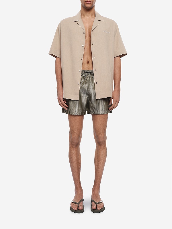 Плавки муж Emporio Armani EM000583 AF20448 F7004 STRIPES EAGLES OLIVE - 1