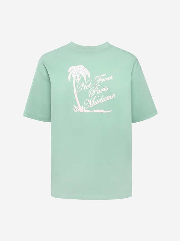 Футболка муж Drôle de Monsieur K-TS297-CO002-WG WATER GREEN - 0