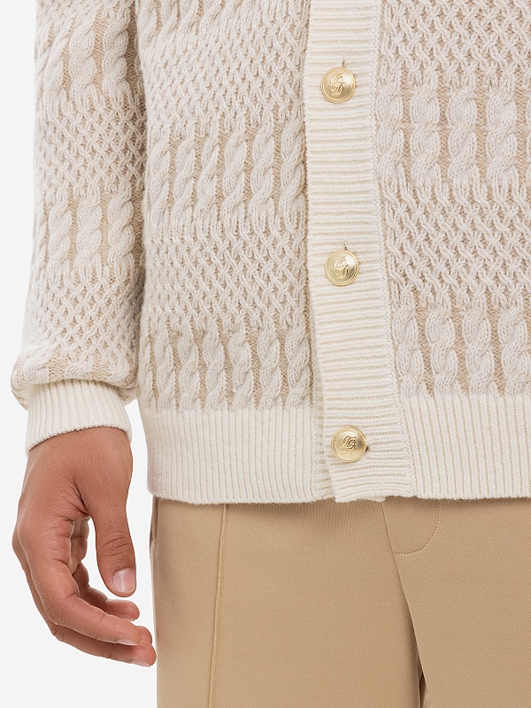 Кардиган муж Drôle de Monsieur H-CA160-WO018-OW OFF WHITE - 4