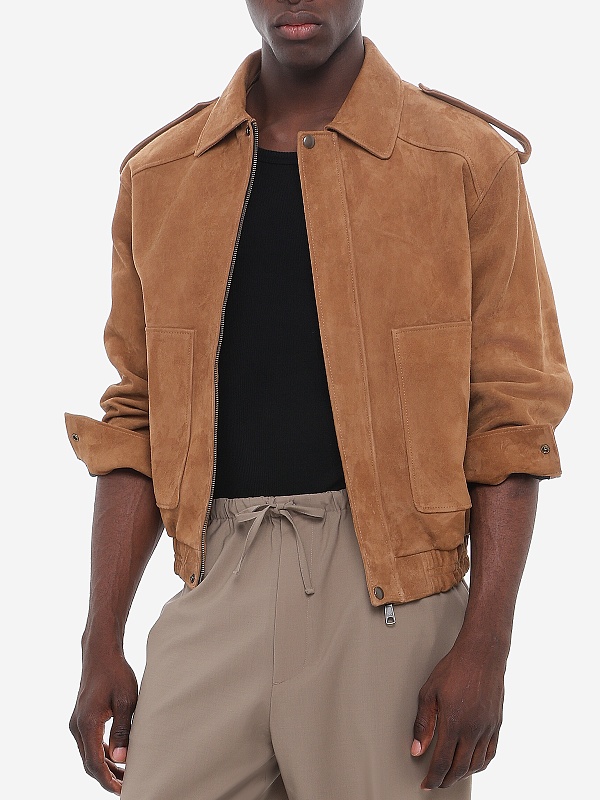 Куртка кожаная муж Tonywack WBF12LJ401 CAMEL - 3