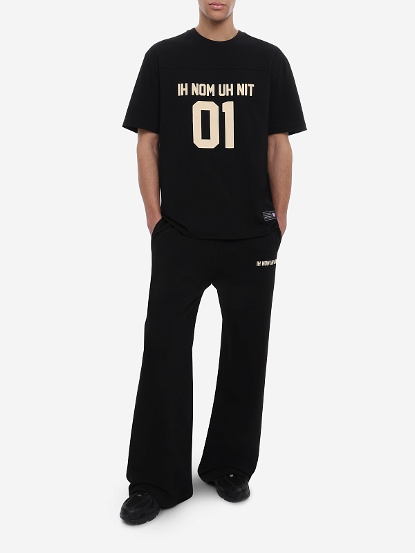 Джоггеры муж IH NOM UH NIT NUS26381 L66_BLACK+CREAM - 1