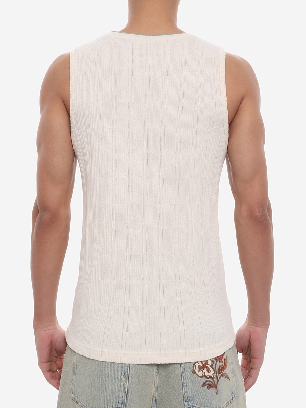 Майка муж Drôle de Monsieur K-TS319-CO267-OW OFF WHITE - 4