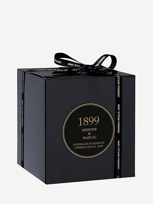 Свеча унисекс Cereria Molla 1899 6681 GOLD EDITION Menthe & Basilic XL, 3 фитиля 600г - 1