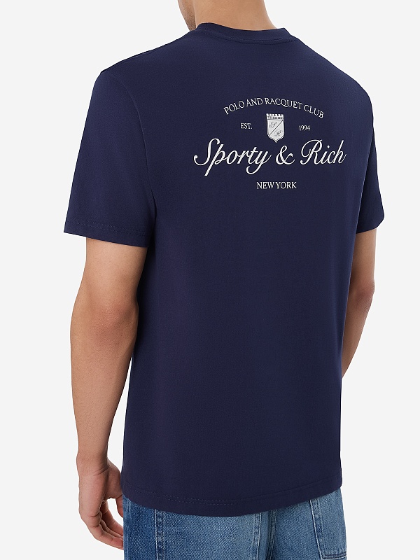 Футболка муж Sporty & Rich TO04366328BL106 Dark Navy - 4