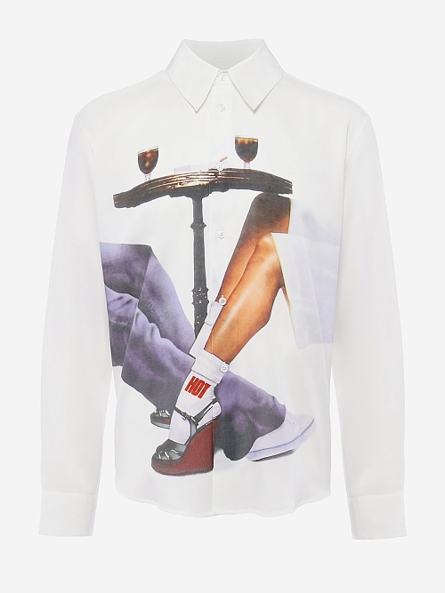 Рубашка муж Carne Bollente AW25LSS0202 White - 0