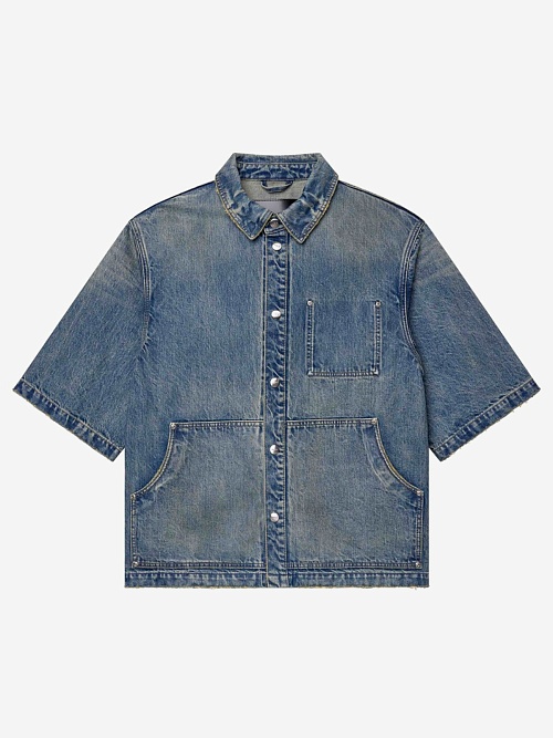 Рубашка муж PURPLE M0024-WOSB226 LT INDIGO - 0