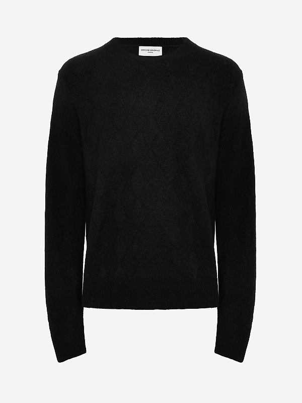 Свитер муж Officine Generale W25MKNT301 BLACK - 4