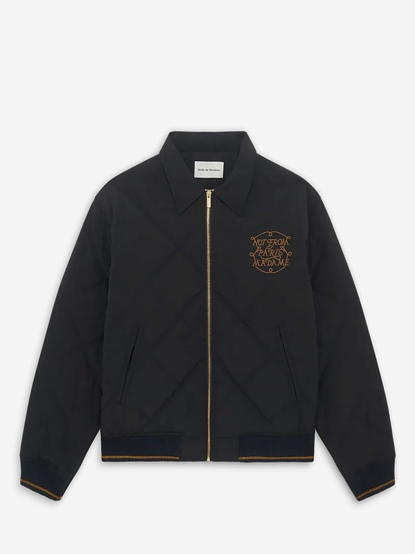 Бомбер муж Drôle de Monsieur H-JT236-PL163-BL BLACK - 5