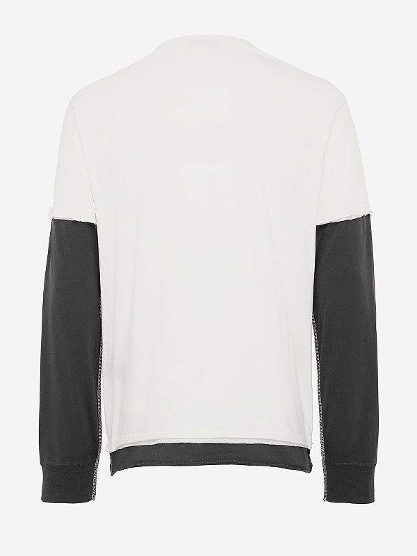 Футболка с длинным рукавом муж Bluemarble TS33 JE28A24 WHT WHITE - 1