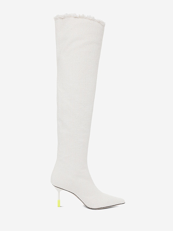 Ботфорты (каблук) жен MSGM 3442MDS223 816 WHITE 01 - 2
