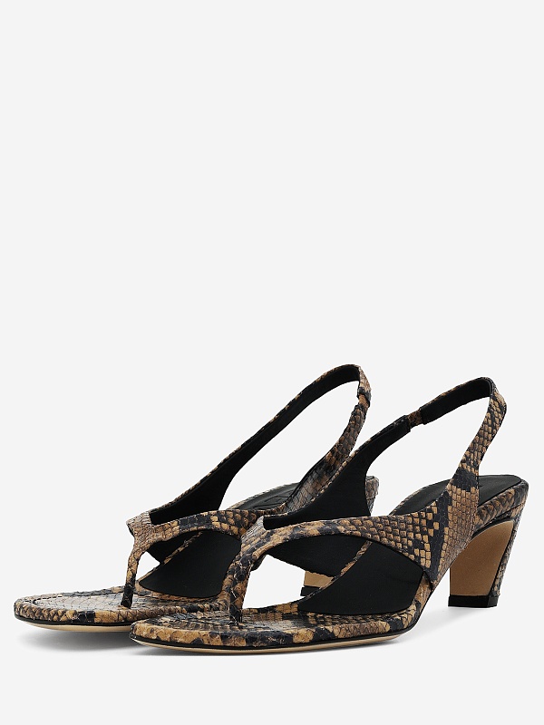 Босоножки (каблук) жен POEVE DDE56 Sabbia - 1