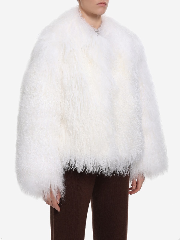 Шуба жен Burka AN-2405B/55BR Белый - 2