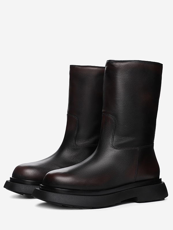 Ботинки жен 3JUIN 326W7004.A.1260K59 BRITISH + FUR BLACK/MERLOT - 2