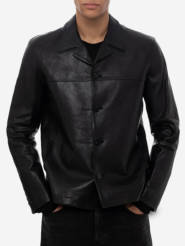 Куртка кожаная муж Tonywack BE34LJ10 BLACK - 2