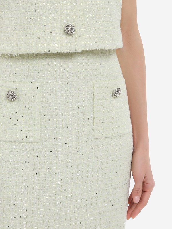 Топ жен Self-Portrait SS26-026T-G LIME - 4