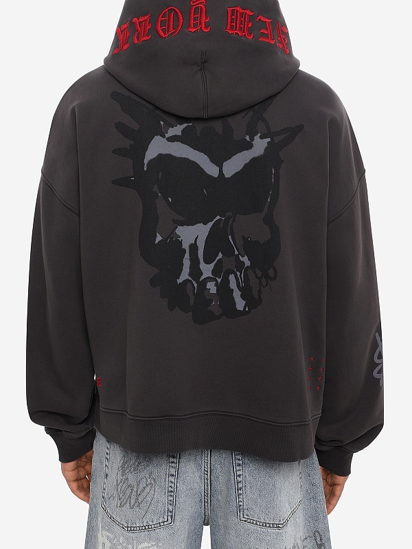 Толстовка на молнии муж Ksubi MPS26FL005 black - 4