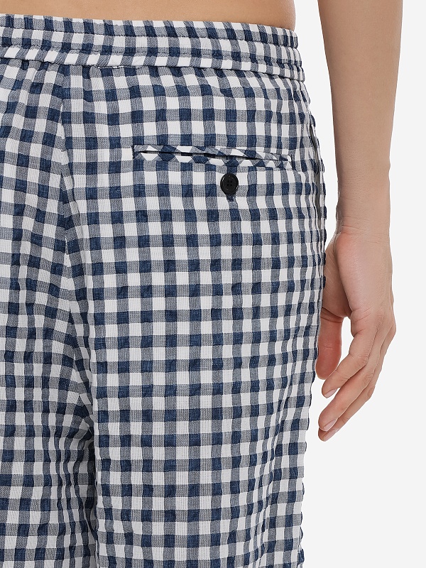 Брюки жен DUNST UDPA6B121N2 NAVY CHECK - 3