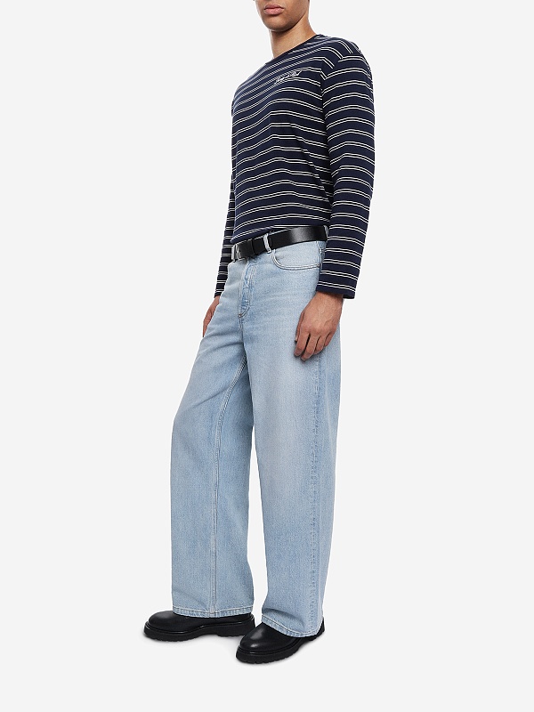 Футболка с длинным рукавом муж Sporty & Rich TO124710326BL107 Dark Navy/White - 1