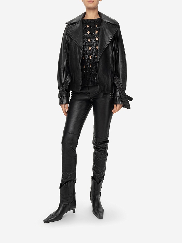 Куртка кожаная жен Alberta Ferretti 3702 6675 A0555 - 2