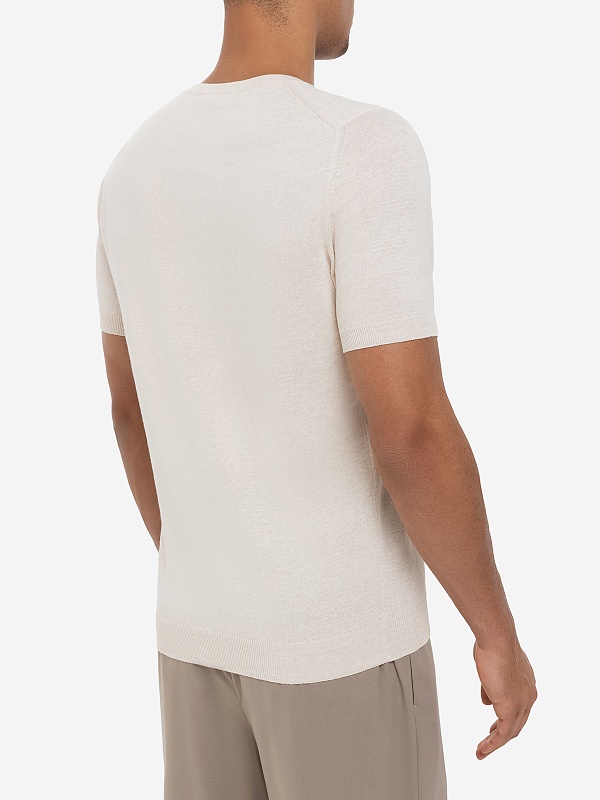 Джемпер с коротким рукавом муж TAGLIATORE JOSH GSE25-02 005 1 PANNA - 3