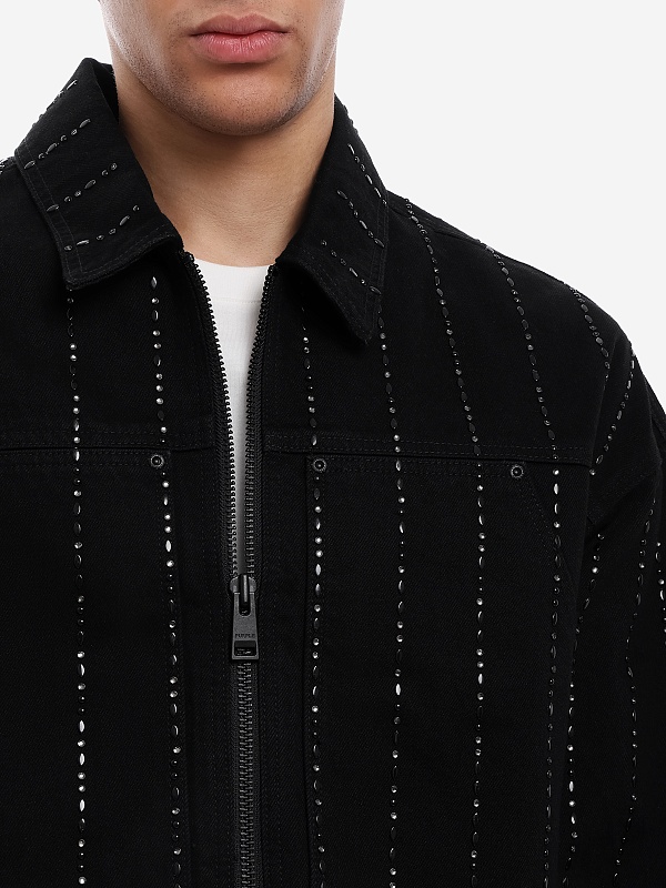 Куртка джинсовая муж PURPLE P052-SPTH126 BLACK - 5