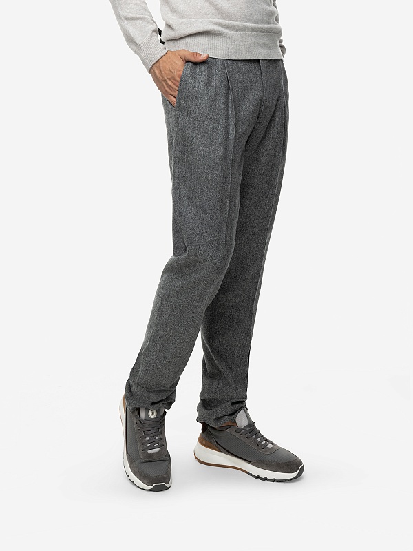 Брюки муж Brunello Cucinelli ME258E1450 GRIGIO MEDIO - 2