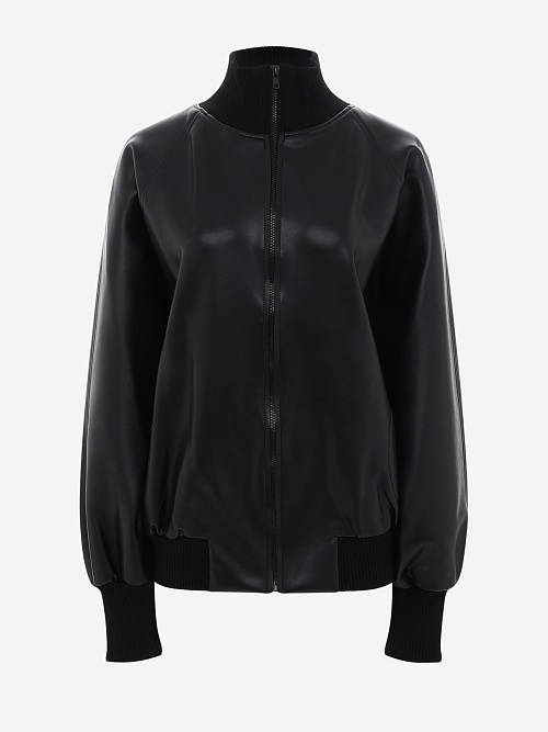 Куртка кожаная жен Norma Kamali ST3254LVR29001 BLACK - 0