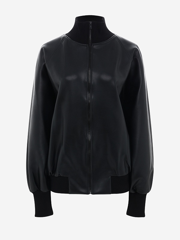 Куртка кожаная жен Norma Kamali ST3254LVR29001 BLACK - 5