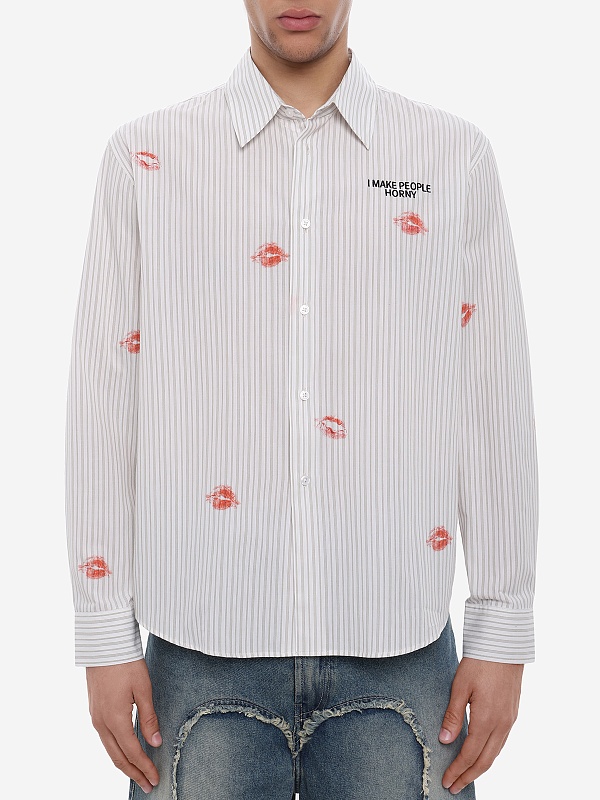 Рубашка муж Carne Bollente SS26LSS0201 Stripe - 4