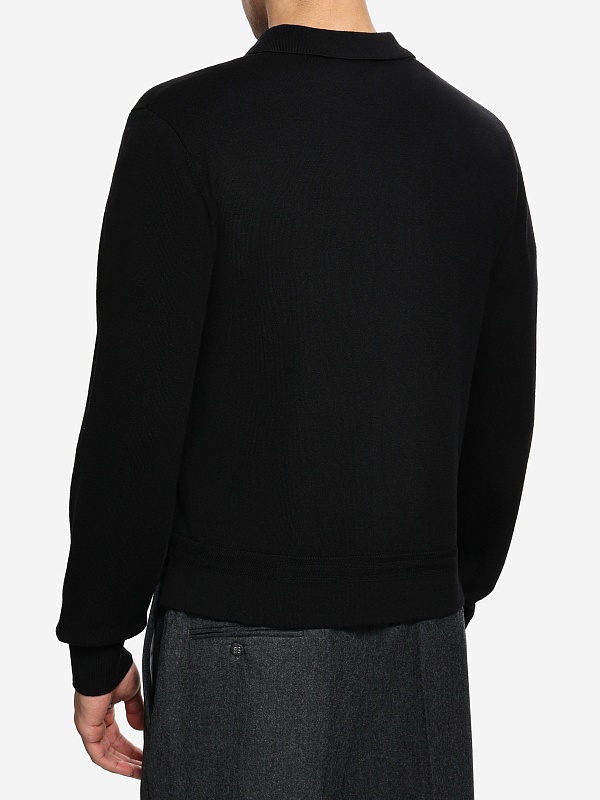 Поло с длинным рукавом муж Officine Generale W25MKNT311 BLACK - 2