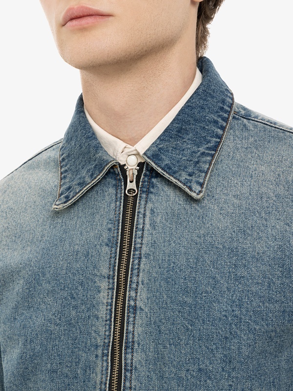 Куртка джинсовая муж Tonywack BE12DJ05 WASHED MID BLUE - 5