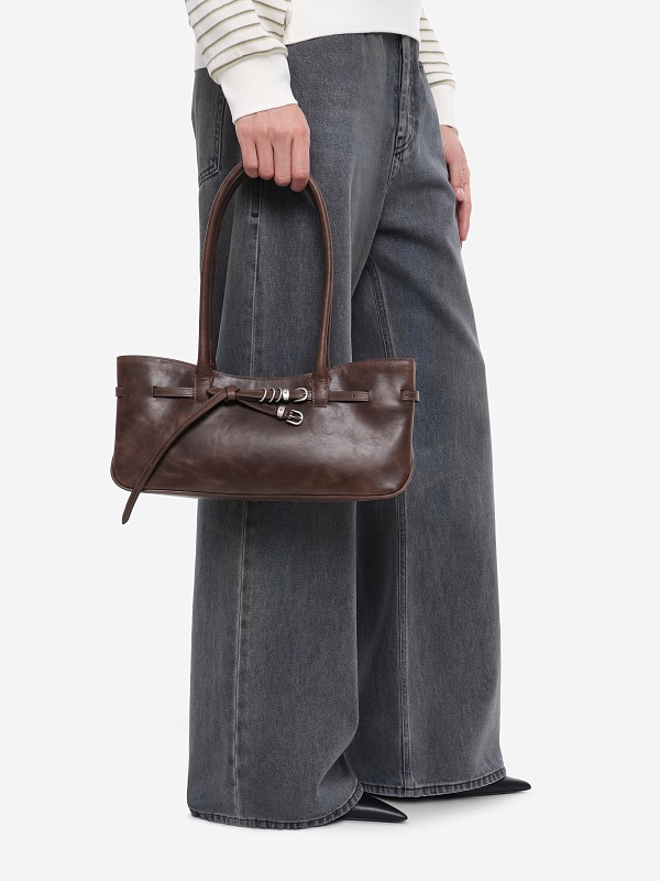 Сумка жен MARGESHERWOOD GG630020 WASHED BROWN PULL-UP - 5