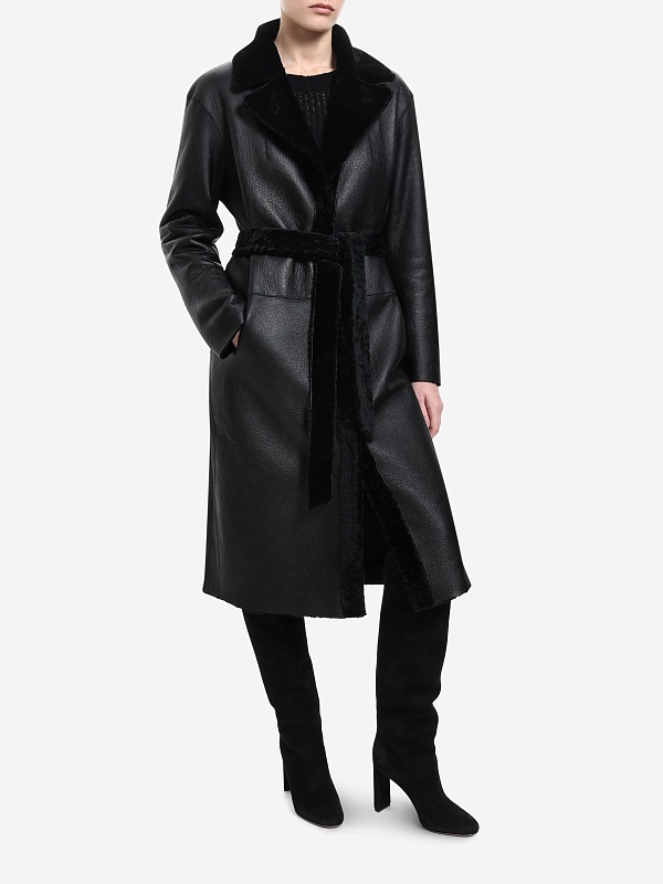 Дубленка жен Burka K-1455/FP/115BR Черный - 5