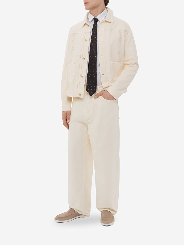 Куртка джинсовая муж Drôle de Monsieur G-JT172-CO188-OW OFF WHITE - 1