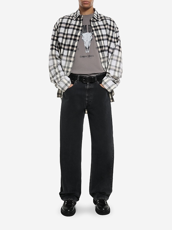 Рубашка муж IH NOM UH NIT NUW25219 520_BLACK+WHITE - 1