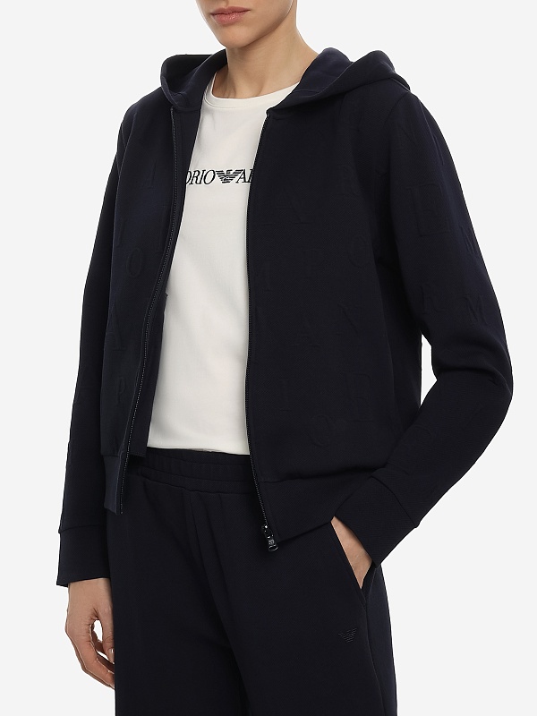 Толстовка на молнии жен Emporio Armani EW000392 AF15357 FB010 3D ARMANI BLUE - 2